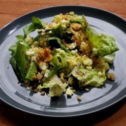 Chicory Salad With Chopped Egg and Crisp Bread Crumbs
