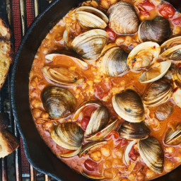 Chile-Lime Clams with Tomatoes and Grilled Bread