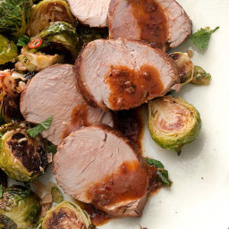 Chile-Marinated Pork With Vietnamese Brussels Sprouts