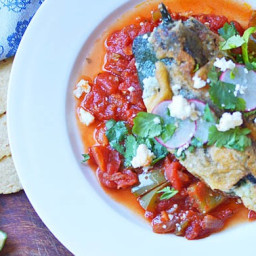 Chile Relleno with Ranchero Sauce for #SundaySupper