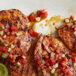 Chile-Rubbed Grilled Chicken With Salsa