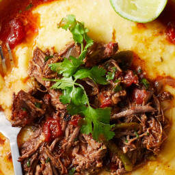 Chile-Spiced Shredded Beef with Cheesy Polenta