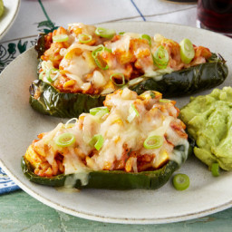 Chiles Rellenoswith Khorosan Wheat, Summer Squash, and Monterey Jack Cheese