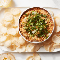 Chili Crab Dip With Shrimp Chips