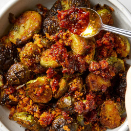 Chili Crisp Brussels Sprouts