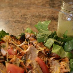 Chili Crusted Grilled Chicken Salad With Lime Cilantro Dressing