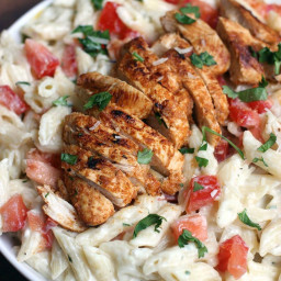 Chili Lime Chicken with Creamy Garlic Penne