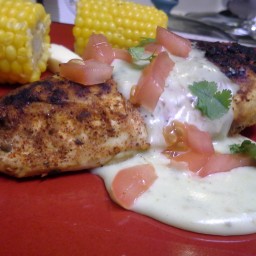 Chili Lime Grilled Chicken with Cheese Sauce