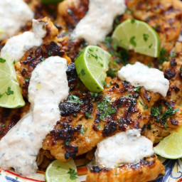 Chili-Lime Grilled Chicken with Cucumber-Mint Sauce