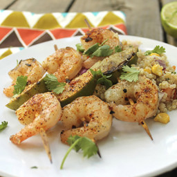 Chili Lime Grilled Shrimp with Quinoa Pilaf