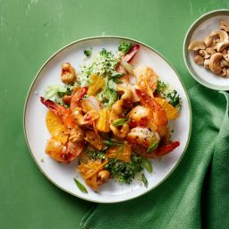 Chili-Orange Shrimp with Broccoli Couscous