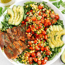 Chili-Rubbed Salmon with Summer Corn Salad