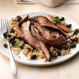Chili-Rubbed Steak with Black Bean Salad