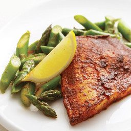 Chili-Rubbed Tilapia with Asparagus and Lemon