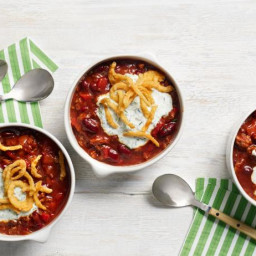 Chili with Ranch Sour Cream