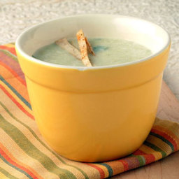 Chilled Avocado Soup with Tortilla Chips