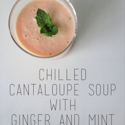 Chilled Cantaloupe Soup with Ginger and Mint