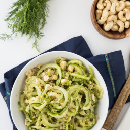 Chilled Spring Cucumber-Dill Salad with Cashews and Quinoa