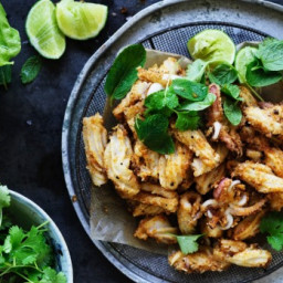 Chilli salt and pepper squid with fresh lime recipe