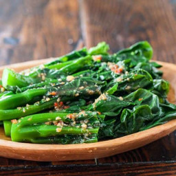 Chinese Broccoli with Garlicky Ginger Miso Recipe