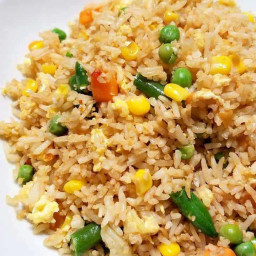 Chinese egg fried rice with vegetables