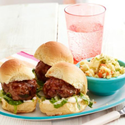 Chinese Meatball Sliders with Pineapple Salad