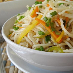 Chinese Noodles with Spring Vegetables