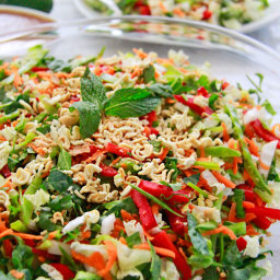 Chinese Salad with Crunchy Peanut Ginger Dressing