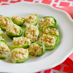 Chipolte Almond Stuffed Brussels Sprouts (Raw, Vegan, Gluten-Free, Dairy-Fr