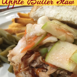 Chipotle Apple Pulled Pork with Apple Butter Slaw