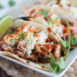 Chipotle BBQ Pulled Pork Tacos with Cilantro Lime Coleslaw