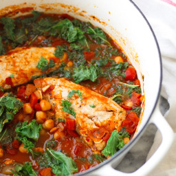 Chipotle Chicken Stew with Chickpeas and Kale