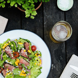 Chipotle-Coffee Steak Salad With Grilled Corn and Tomatoes