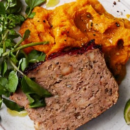 Chipotle-Glazed Meatloaf with Sweet Potatoes
