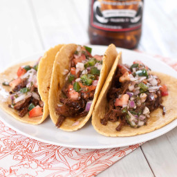 Chipotle Stout Braised Beef Tacos With Fresh Pico De Gallo
