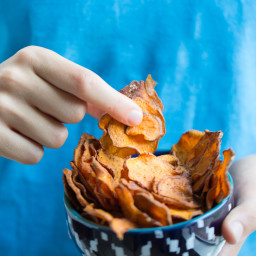Chips sanas y hechas en casa de camote