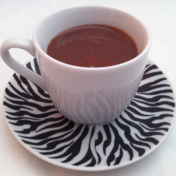 Chocolate a la taza sin gluten, sin lactosa, sin azúcar, sin frutos secos.