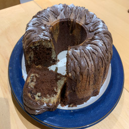 Chocolate & almond marbled bundt cake