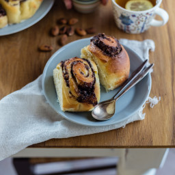 Chocolate and almond rolls