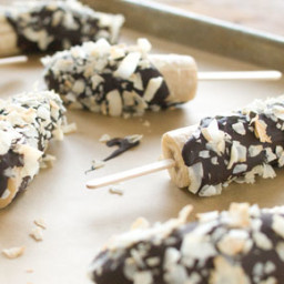 Chocolate and Coconut Frozen Banana Pops