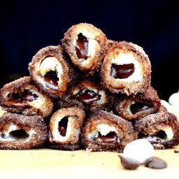 Chocolate and Marshmallow French Toast Roll Ups
