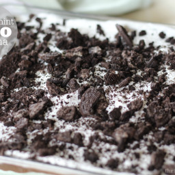 Chocolate and Peppermint Oreo Lasagna