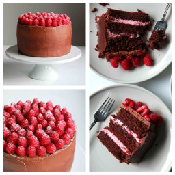 Chocolate and Raspberry Supreme Cake