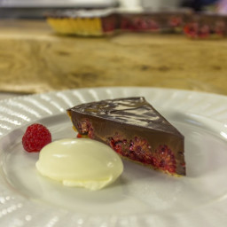 Chocolate and Raspberry Tart