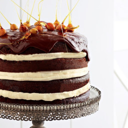 Chocolate butterscotch layer cake