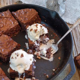 Chocolate-Butterscotch Skillet Brownies