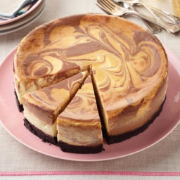 Chocolate-Butterscotch Swirl Cheesecake