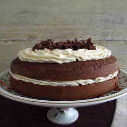 Chocolate cake with butter cream