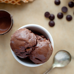 Chocolate candied bacon ice cream