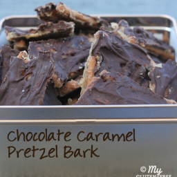 Chocolate Caramel Pretzel Bark